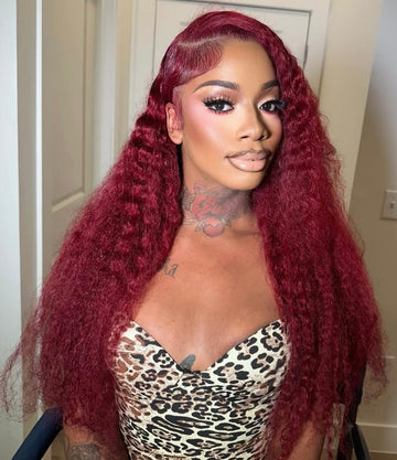 13x6 transparent cherry curly wave